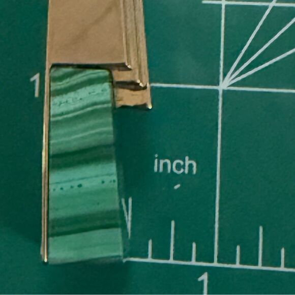 Shanghai Tang golden malachite large pendant necklace 28” Chain 2015 NIB - Picture 12 of 12